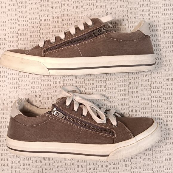 Taos women's 'Z Soul' graphite / light grey canvas skate sneakers sz 10 - Picture 5 of 14